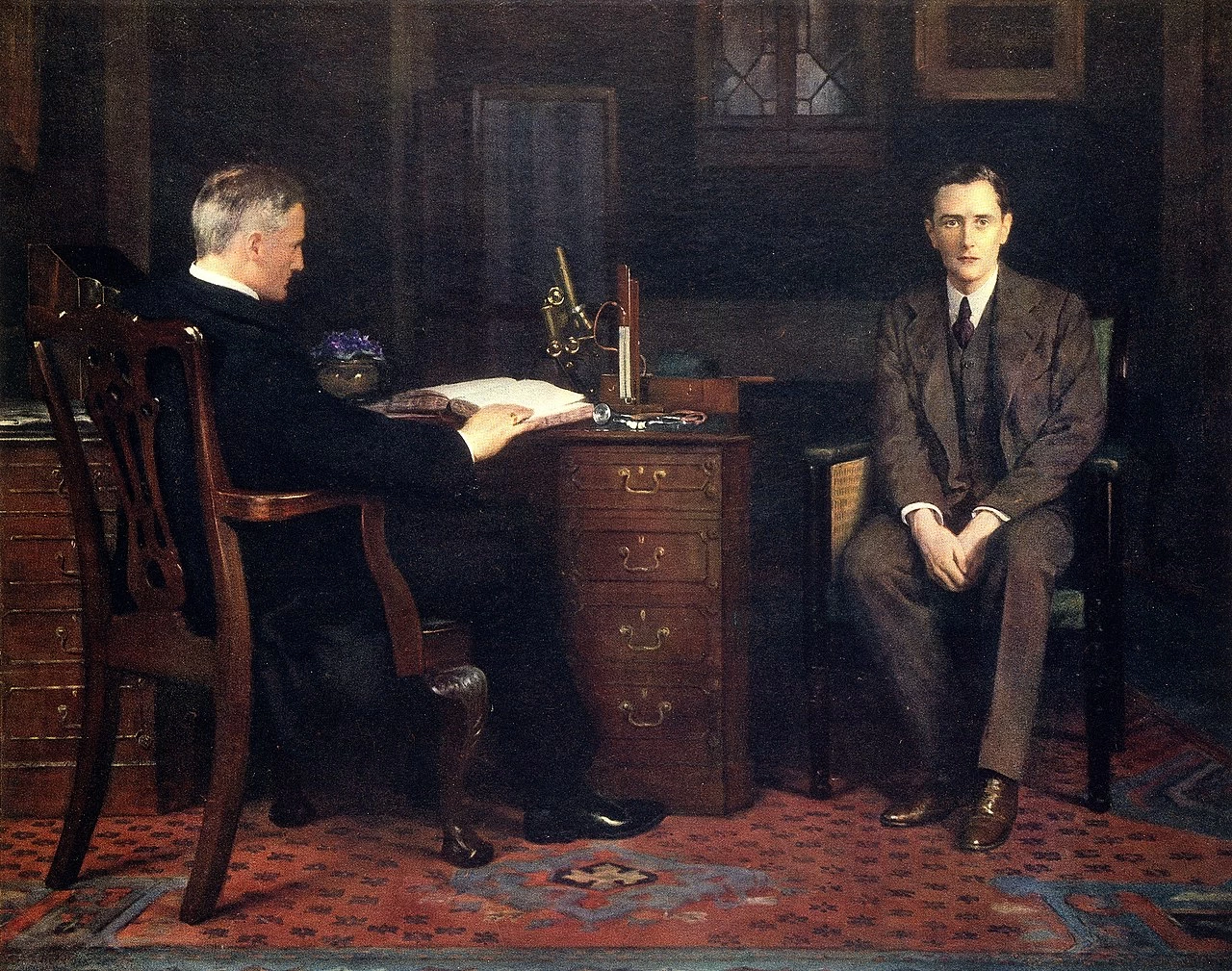 John Collier - 118, Un medico che dice a un paziente che sta per morire